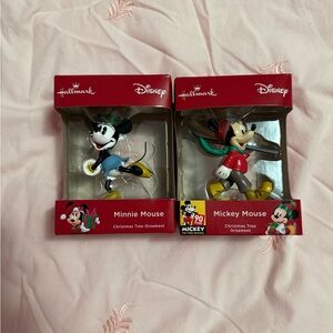 Disney Mickey & Minnie Mouse Christmas Ornaments (HALLMARK)